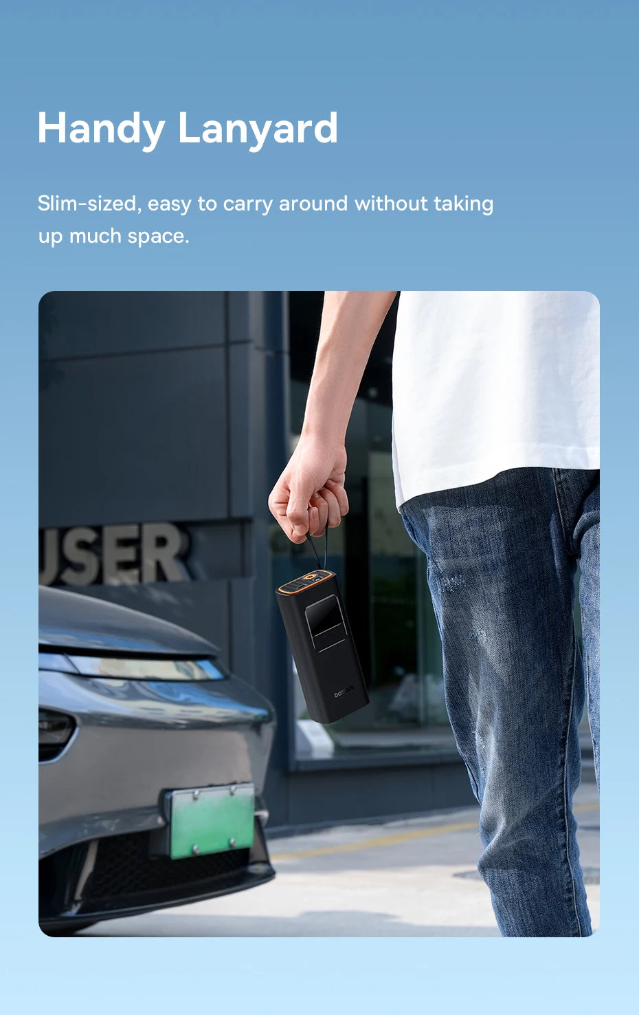 Baseus Wireless Air Pump Portable Air Compressor Smart Digital Electric Car Air Pump for Car Motorcycle Bicycle Inflator Pump