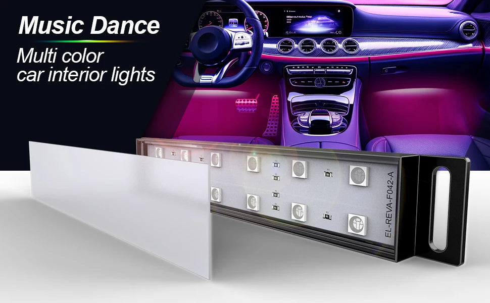 Car Interior Ambient Foot Well Light In Car APP Control Neon LED Down Car Light for Car Inside Ambient Lighting Auto Neon Lights