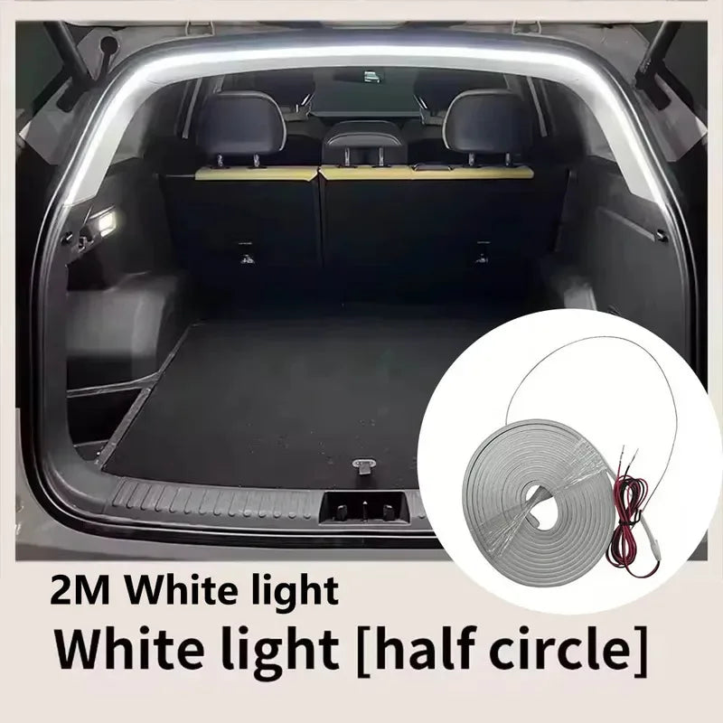 Car high brightness trunk lighting ambient light interior decoration LED wiring free automatic sensing tailgate light strip
