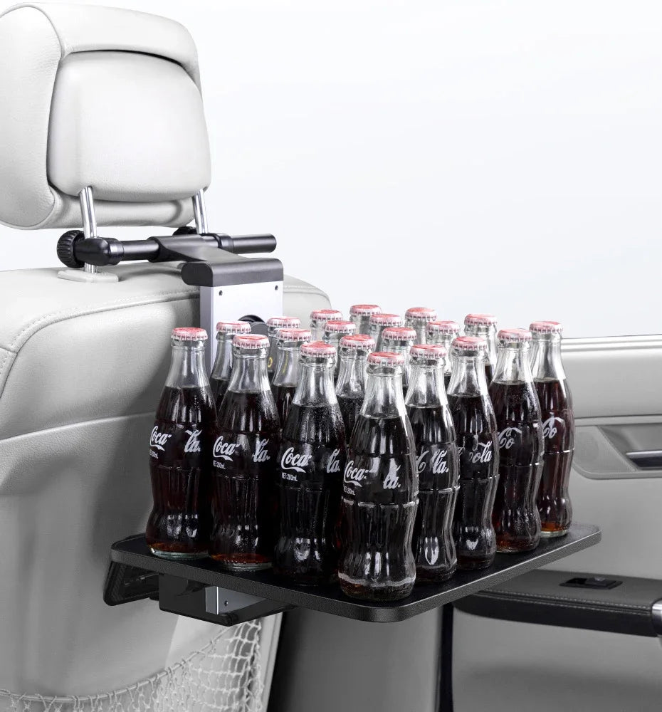 Baseus Car Back Seat Tray Table for Passenger Trip Eat and Work Adjustable Travel Tray with Phone Drink Holder for Laptop iPad