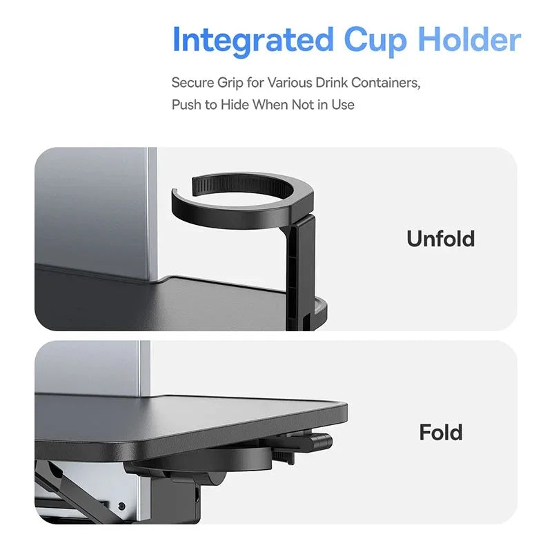 Baseus Car Back Seat Tray Table for Passenger Trip Eat and Work Adjustable Travel Tray with Phone Drink Holder for Laptop iPad