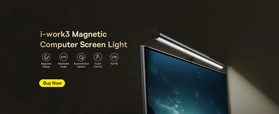 Baseus Night Light Hanging Magnetic LED Table Lamp Stepless Dimming Desk Lamp Rechargeable For Cabinet Bedroom Kitchen Light