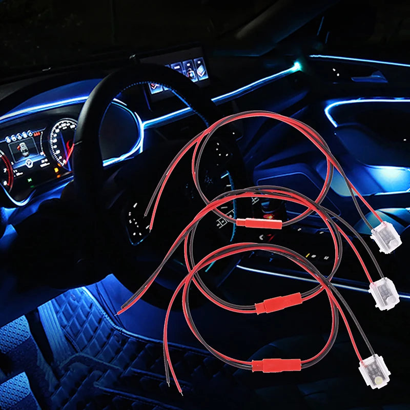 Car LED Ambient Light Transparent Lamp Body Circular Car Inner Bowl Lights Door Handle Handrail Light Atmosphere Decorative Lamp