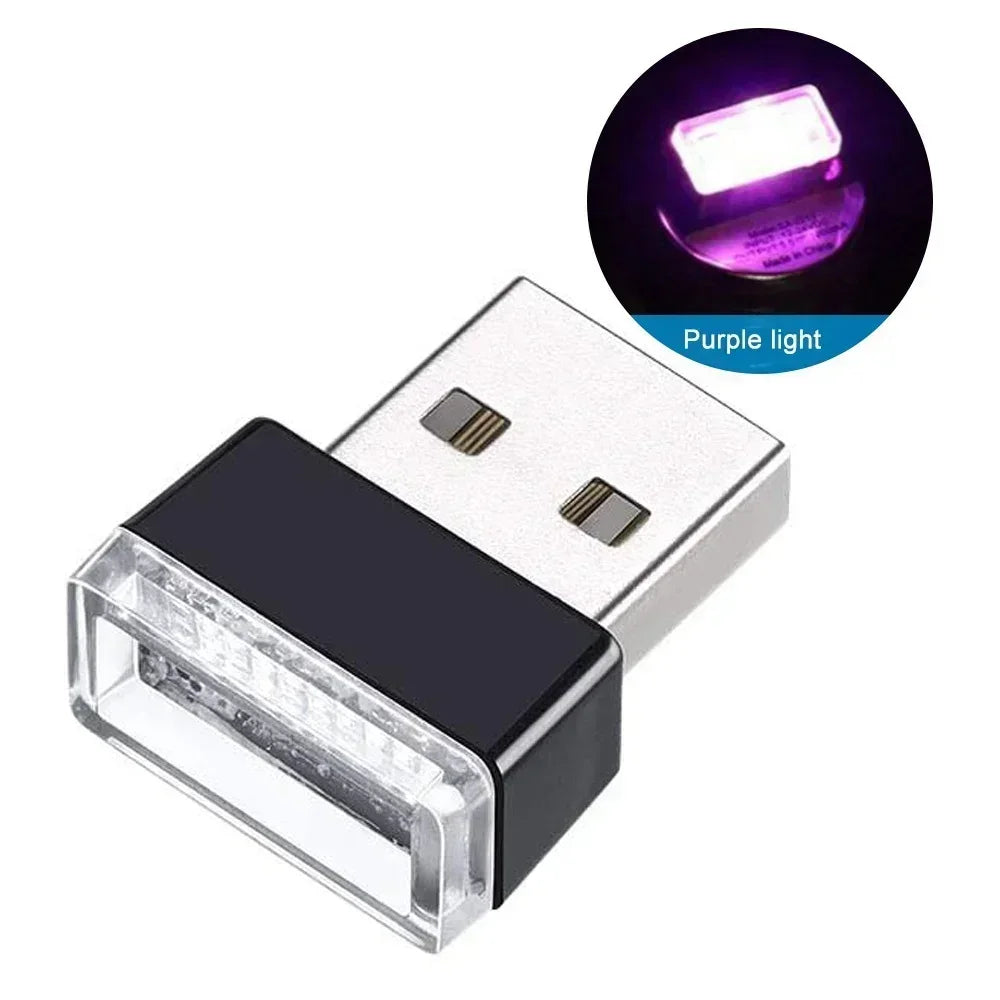 Car Ambient Light Led No Modification Car Portable Computer Usb Night Light Car Decoration Light Multi-use Atmosphere Light