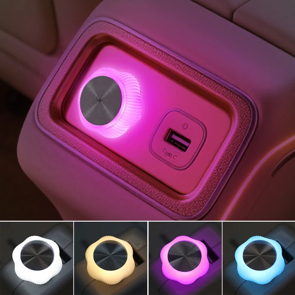 New car ambient light wireless USB free car interior LED car breathing light wireless modification colorful night light