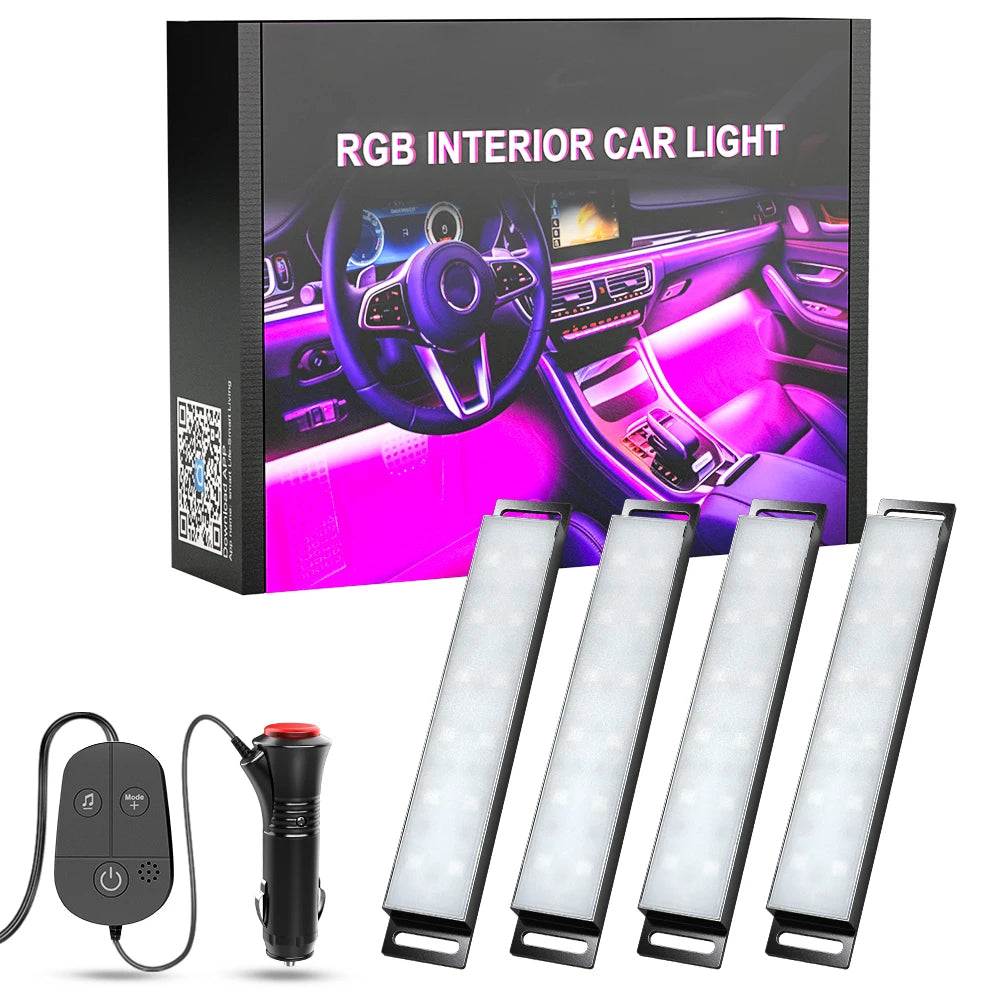 Car Interior Ambient Foot Well Light In Car APP Control Neon LED Down Car Light for Car Inside Ambient Lighting Auto Neon Lights