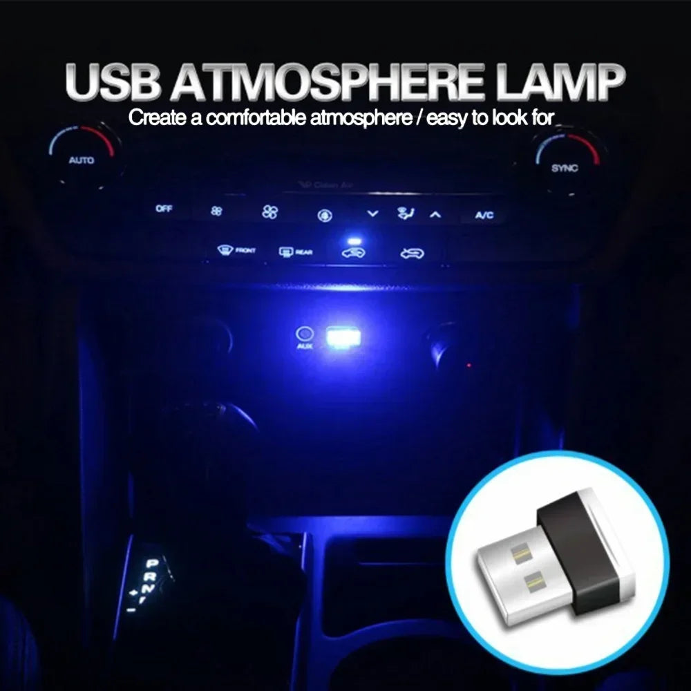 Car Ambient Light Led No Modification Car Portable Computer Usb Night Light Car Decoration Light Multi-use Atmosphere Light