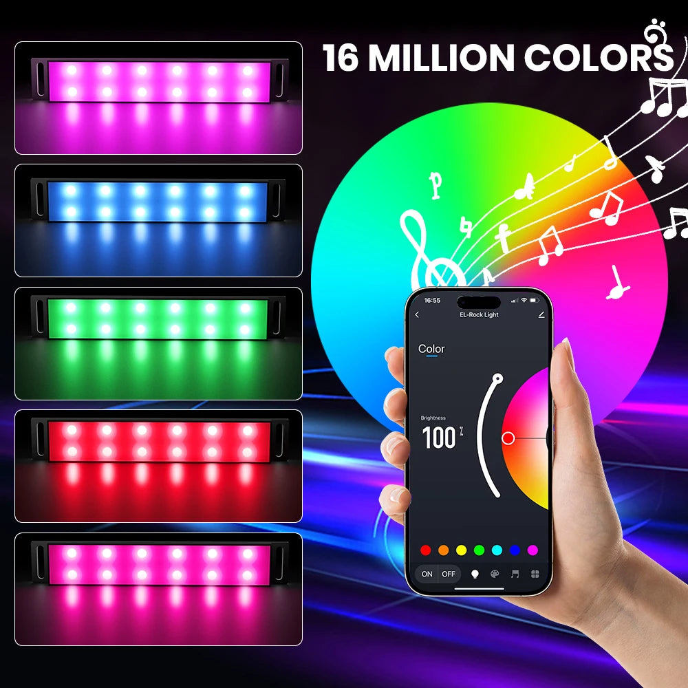 Car Interior Ambient Foot Well Light In Car APP Control Neon LED Down Car Light for Car Inside Ambient Lighting Auto Neon Lights