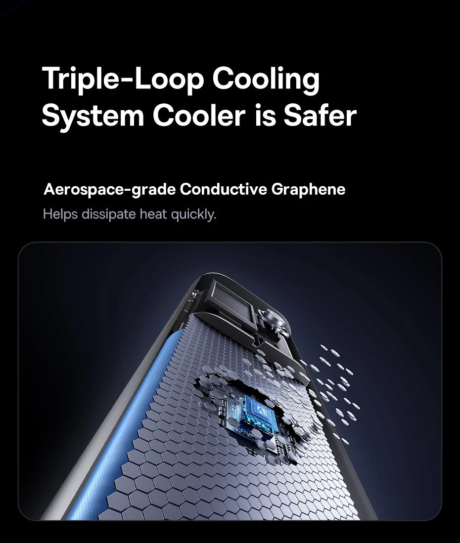 Baseus 20000mAh Power Bank 145W High-Power High-Capacity Fast Charging with Retractable Type-C Cable Digital Display Function