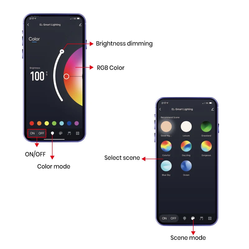 Car Interior Ambient Foot Well Light In Car APP Control Neon LED Down Car Light for Car Inside Ambient Lighting Auto Neon Lights