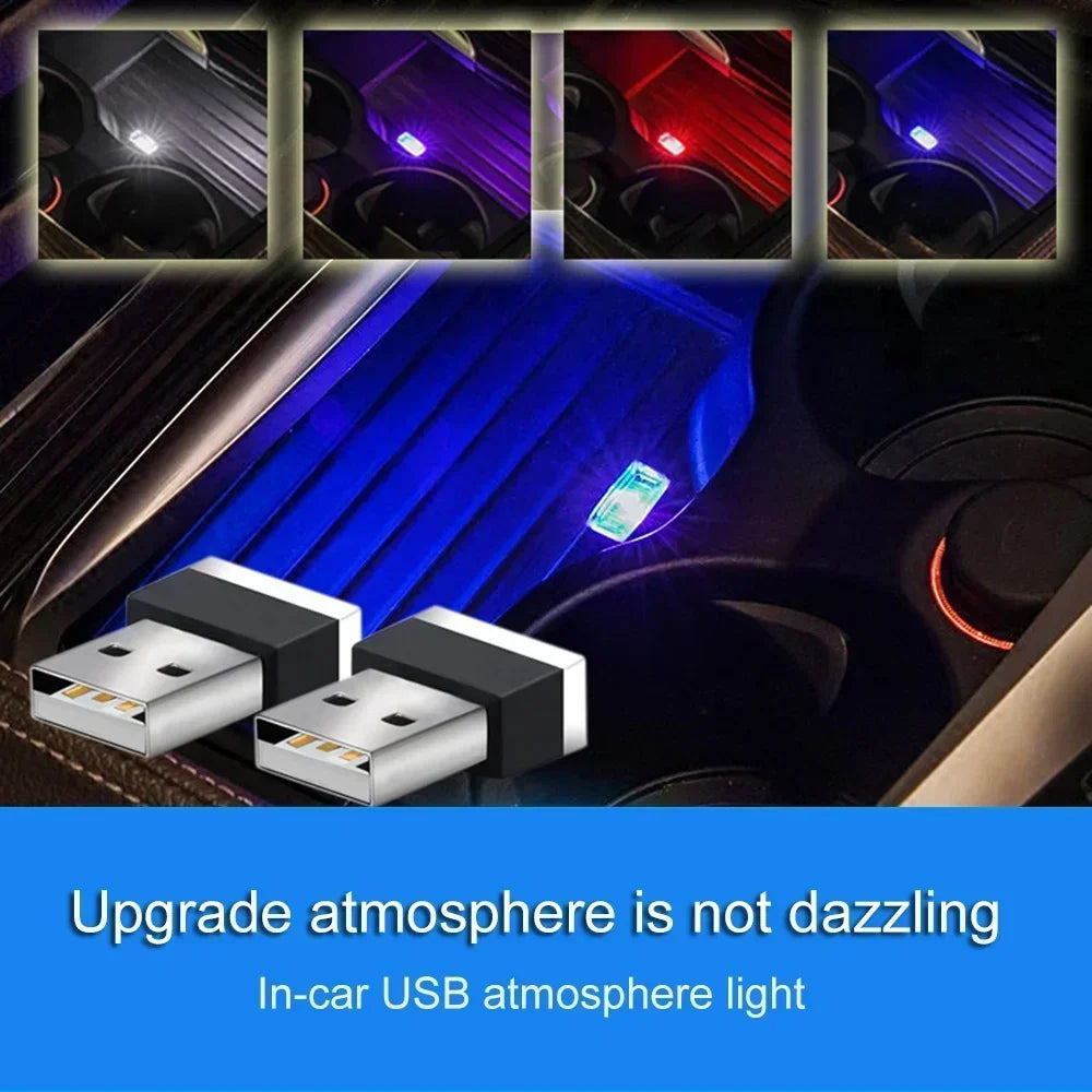 Car Ambient Light Led No Modification Car Portable Computer Usb Night Light Car Decoration Light Multi-use Atmosphere Light