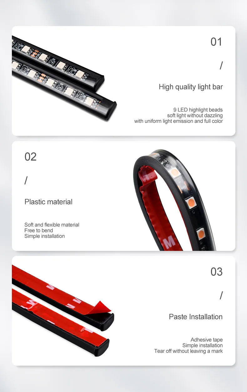 Led Car Ambient Light With USB 5V Universal Car Interior Foot Lamp Decoration Backlight Lighting Auto Decorative Neon Lights