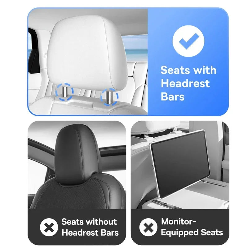 Baseus Car Back Seat Tray Table for Passenger Trip Eat and Work Adjustable Travel Tray with Phone Drink Holder for Laptop iPad