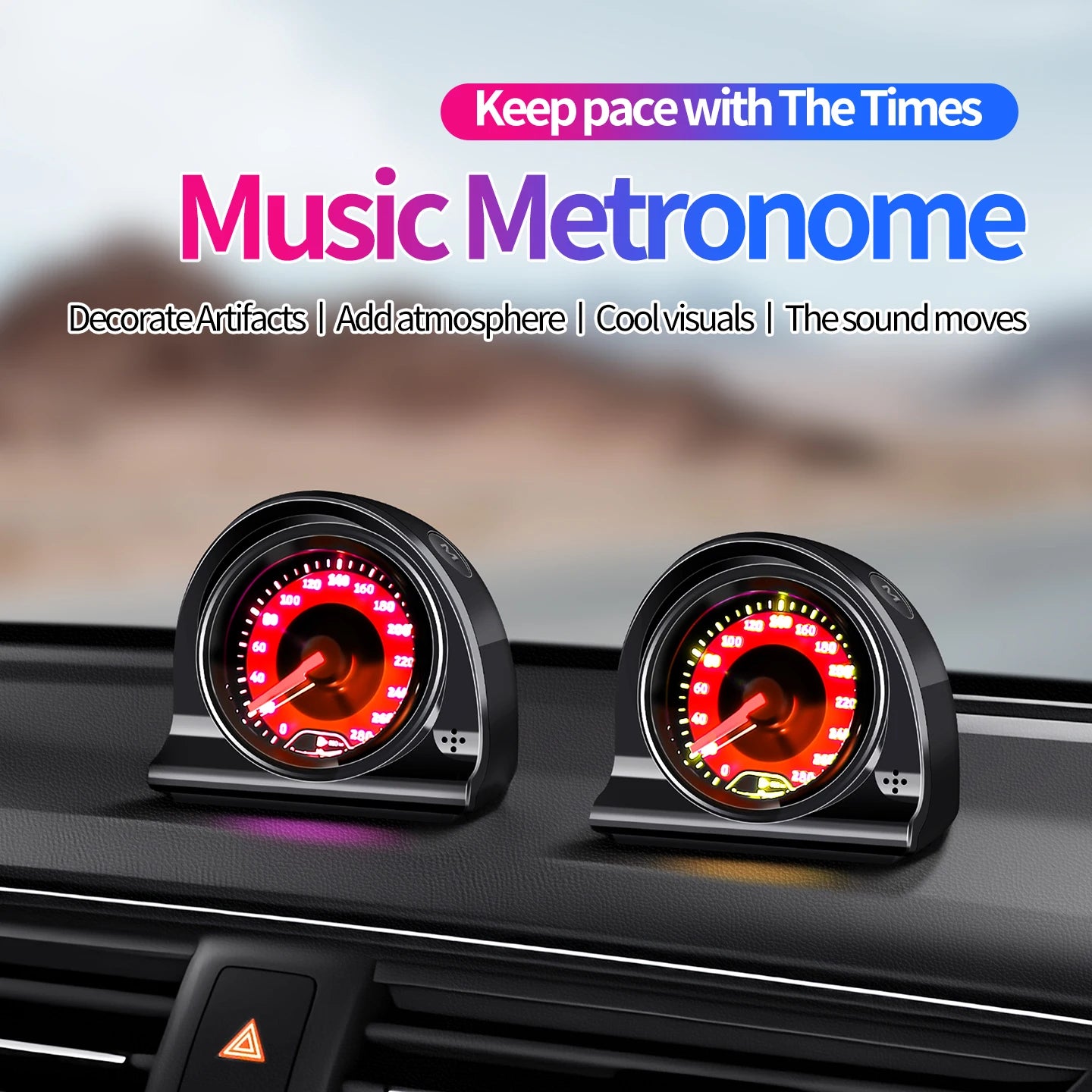 Car rhythm light, car interior decorative light, voice-controlled atmosphere light, ambient light, color music light, car li
