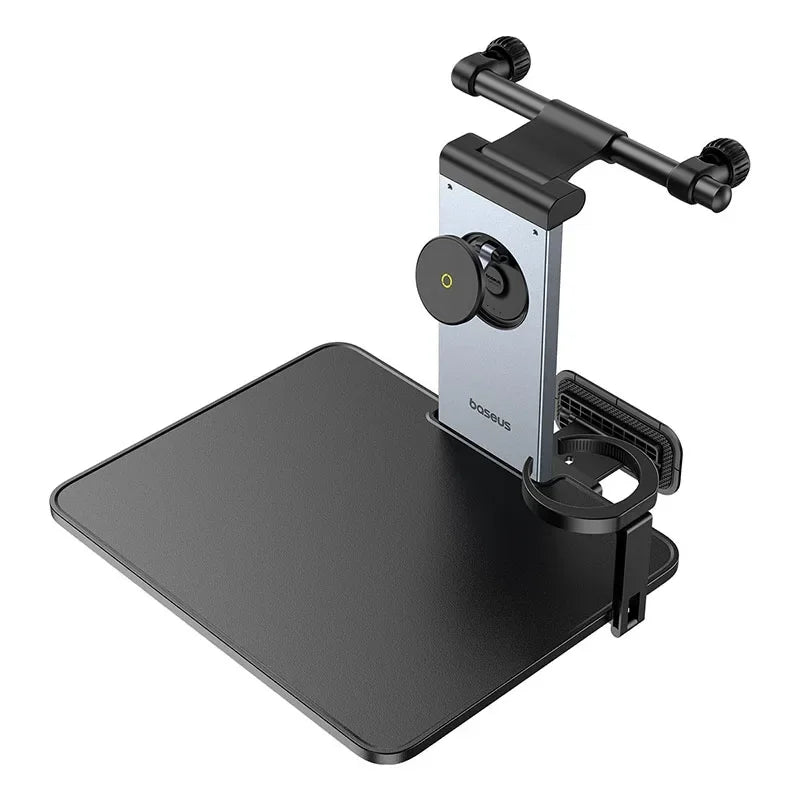 Baseus Car Back Seat Tray Table for Passenger Trip Eat and Work Adjustable Travel Tray with Phone Drink Holder for Laptop iPad