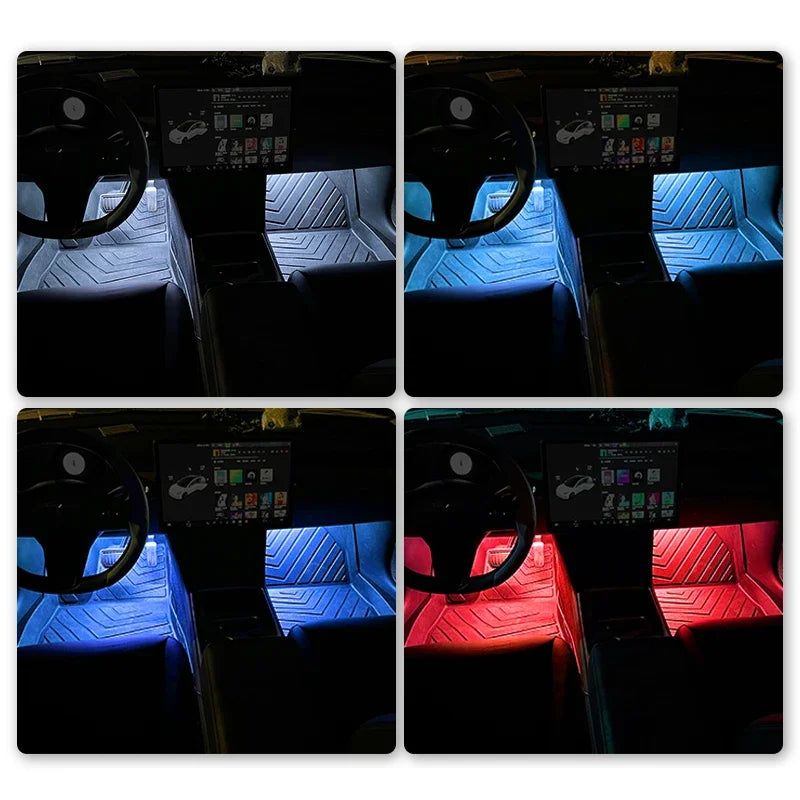 Led Car Ambient Light With USB 5V Universal Car Interior Foot Lamp Decoration Backlight Lighting Auto Decorative Neon Lights